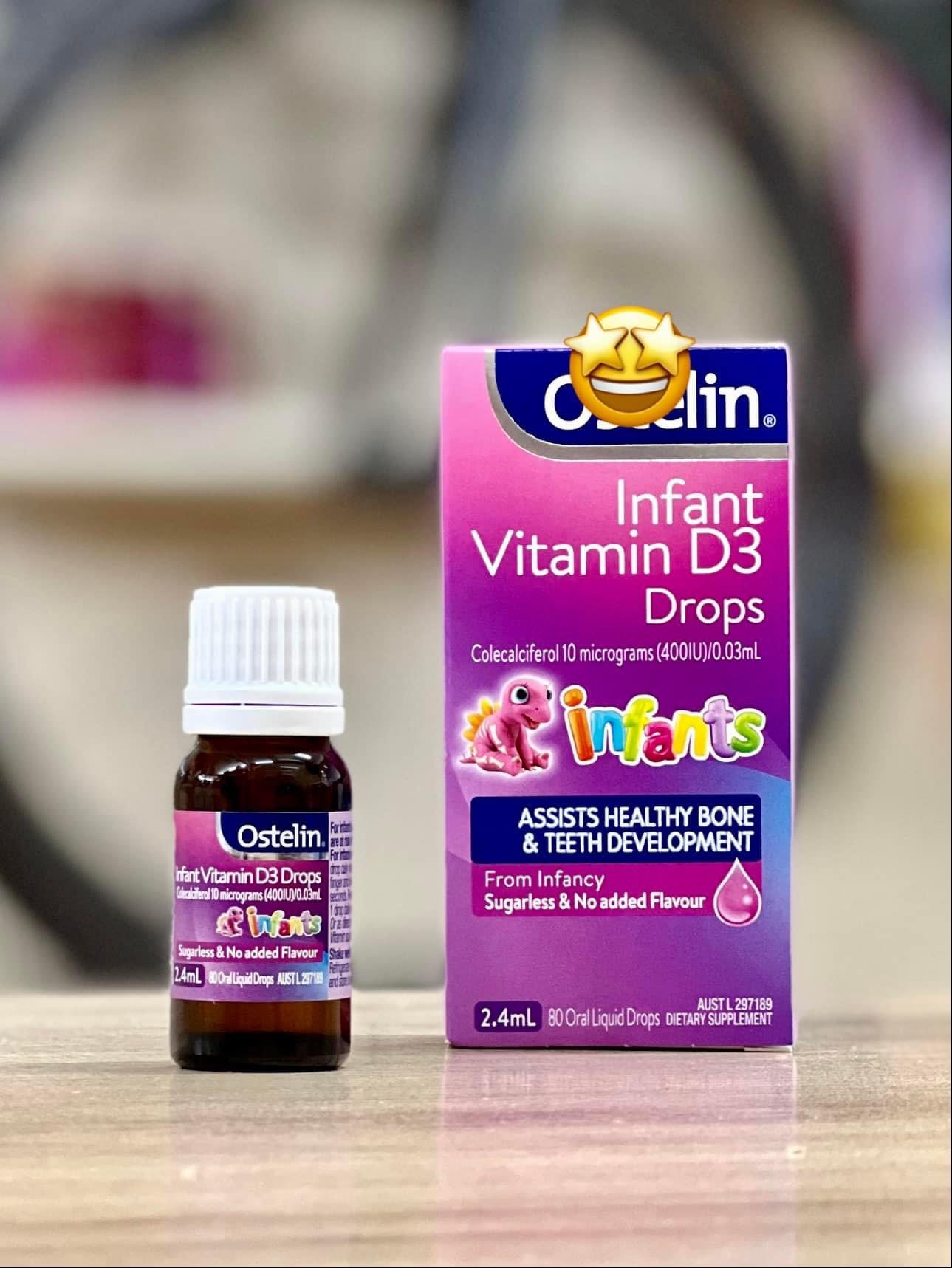 Ostelin Infant Vitamin D3 - Bổ sung Vitamin D3 dạng giọt cho trẻ sơ sinh